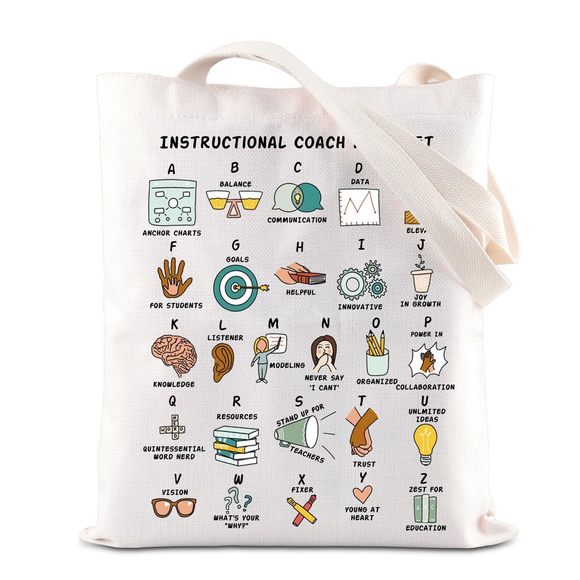 Instruction Coach Areciation Tote Bag Educational Coach Canvas Bag c: - Picture 1 of 6